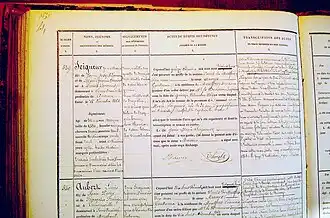 Registre prison Montfort 1868