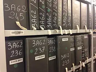Archives nationales : vue des archives de la Présidence de la République française