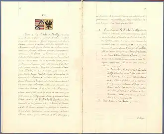 Généalogie du nom et armes de la famille La Roche, 1824 10