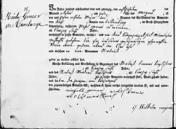 Birth certificate of Nicolas Gonner