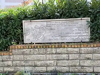 Plaque Fin Guerre Algérie Fontenay Bois