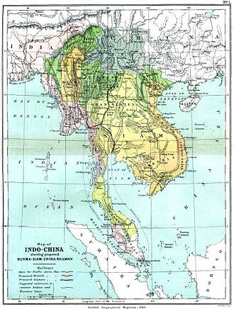 Cartographie d'Indochine : 1886
